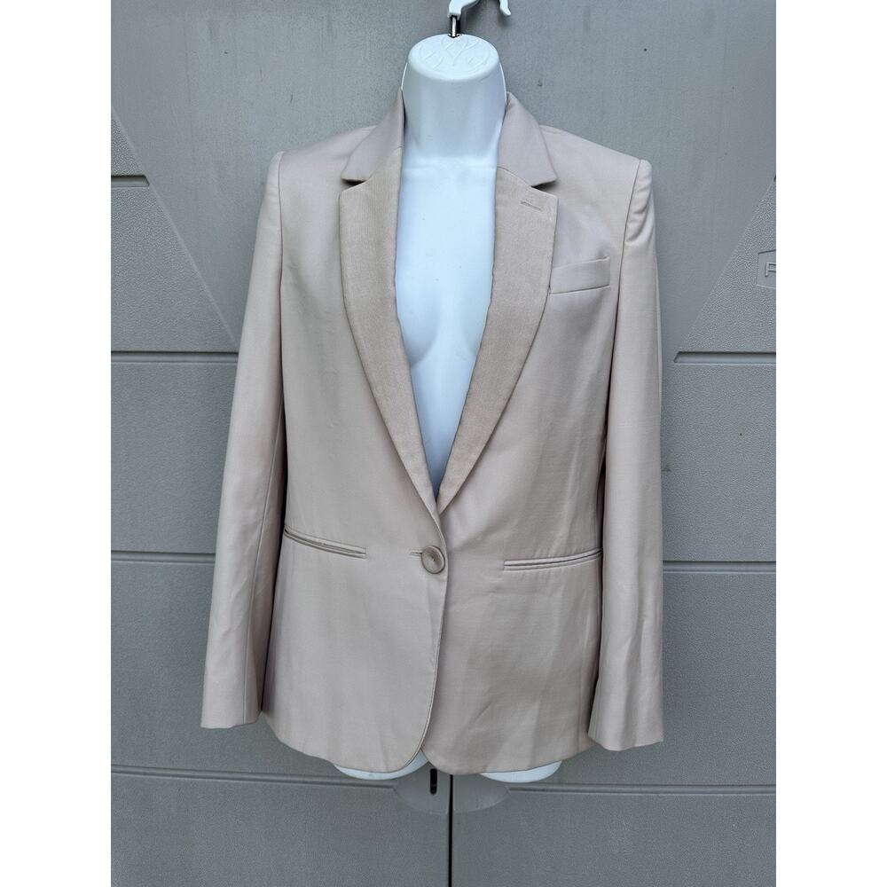 Stella McCartney Wool Blazer One Button Shawl Lapel Sz M READ Tailored Preppy